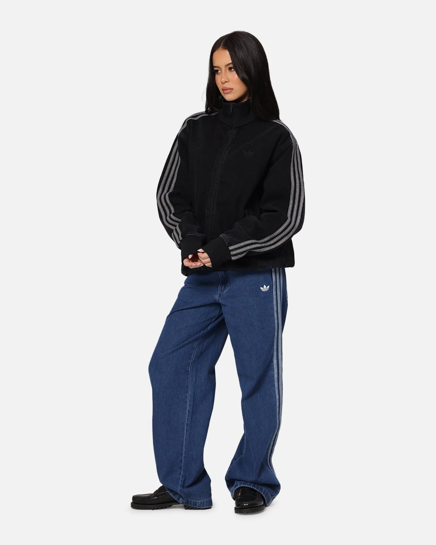 Adidas Adicolor Denim Firebird Track Jacket True Black
