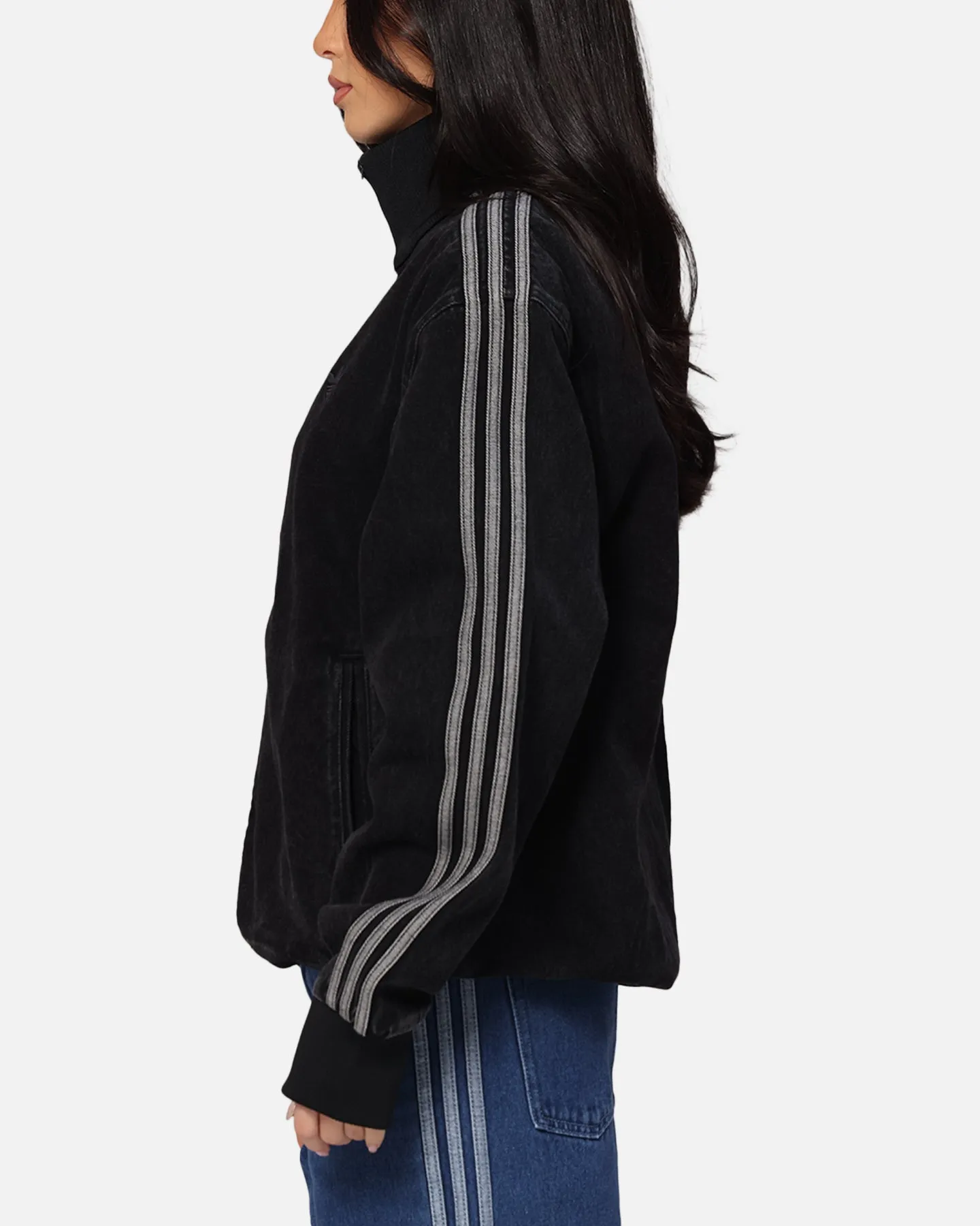 Adidas Adicolor Denim Firebird Track Jacket True Black