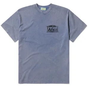Aries Aged Ancient Temple SS Tee Blue