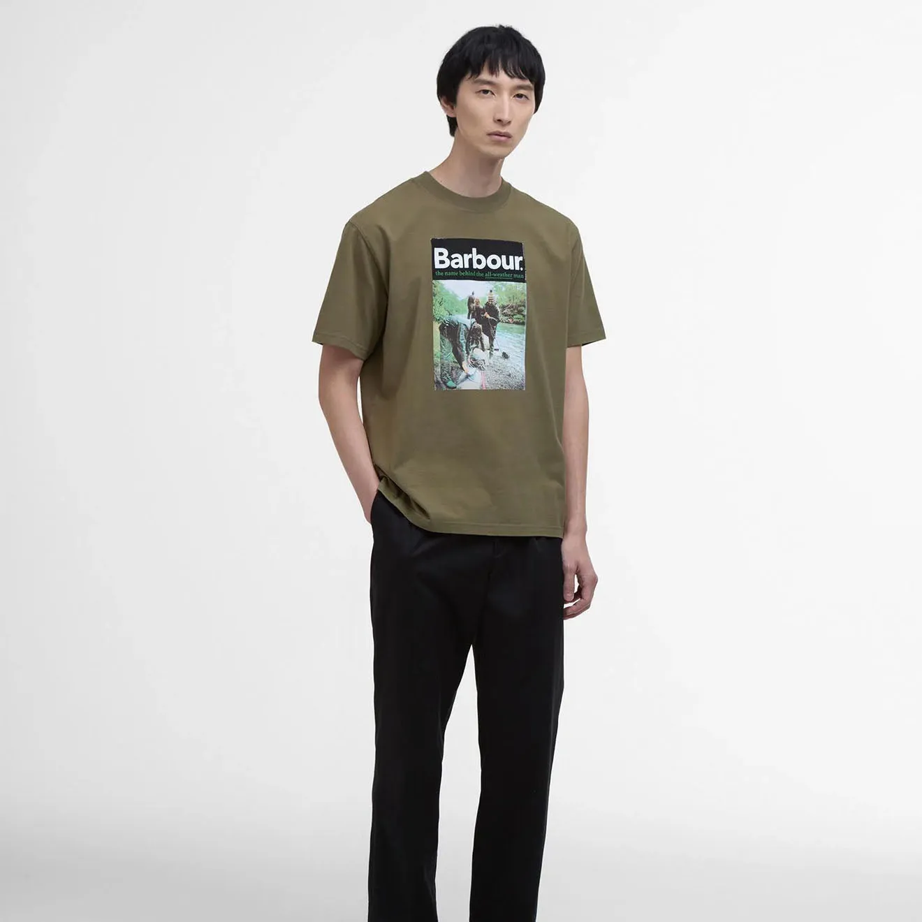 Barbour All-Weather Graphic Fit T-Shirt Mid Olive
