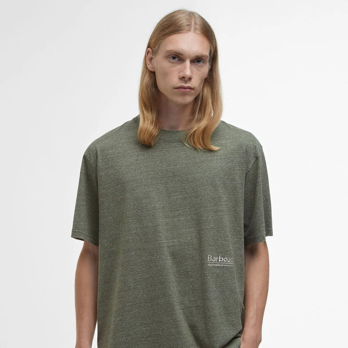Barbour Calton Linen Blend Fit T-Shirt Burnt Olive