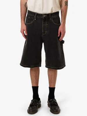Big Slacker Denim Short - Black Bull