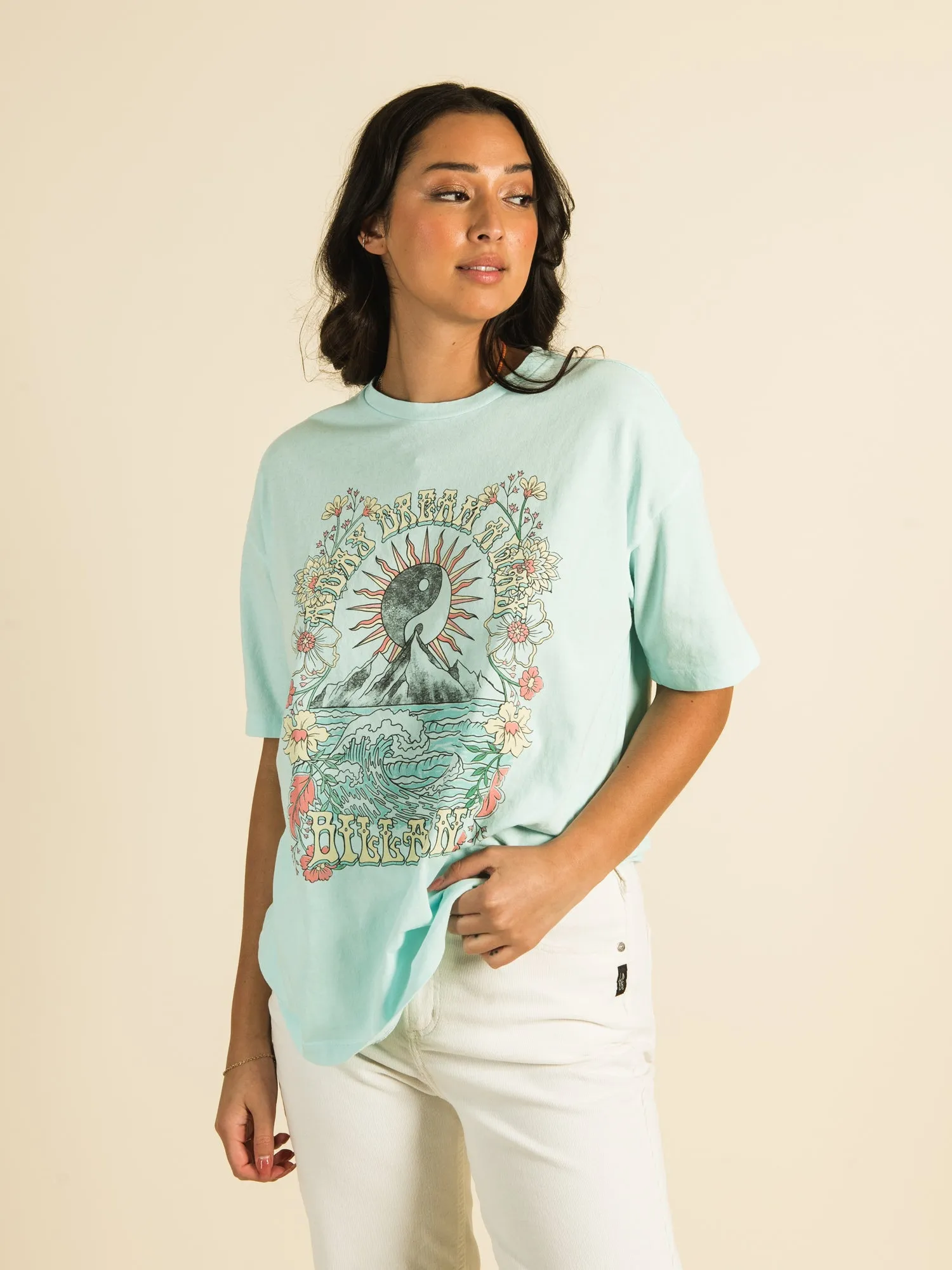 BILLABONG DAYDREAM AWAY SHORT SLEEVE BOYFRIEND TEE
