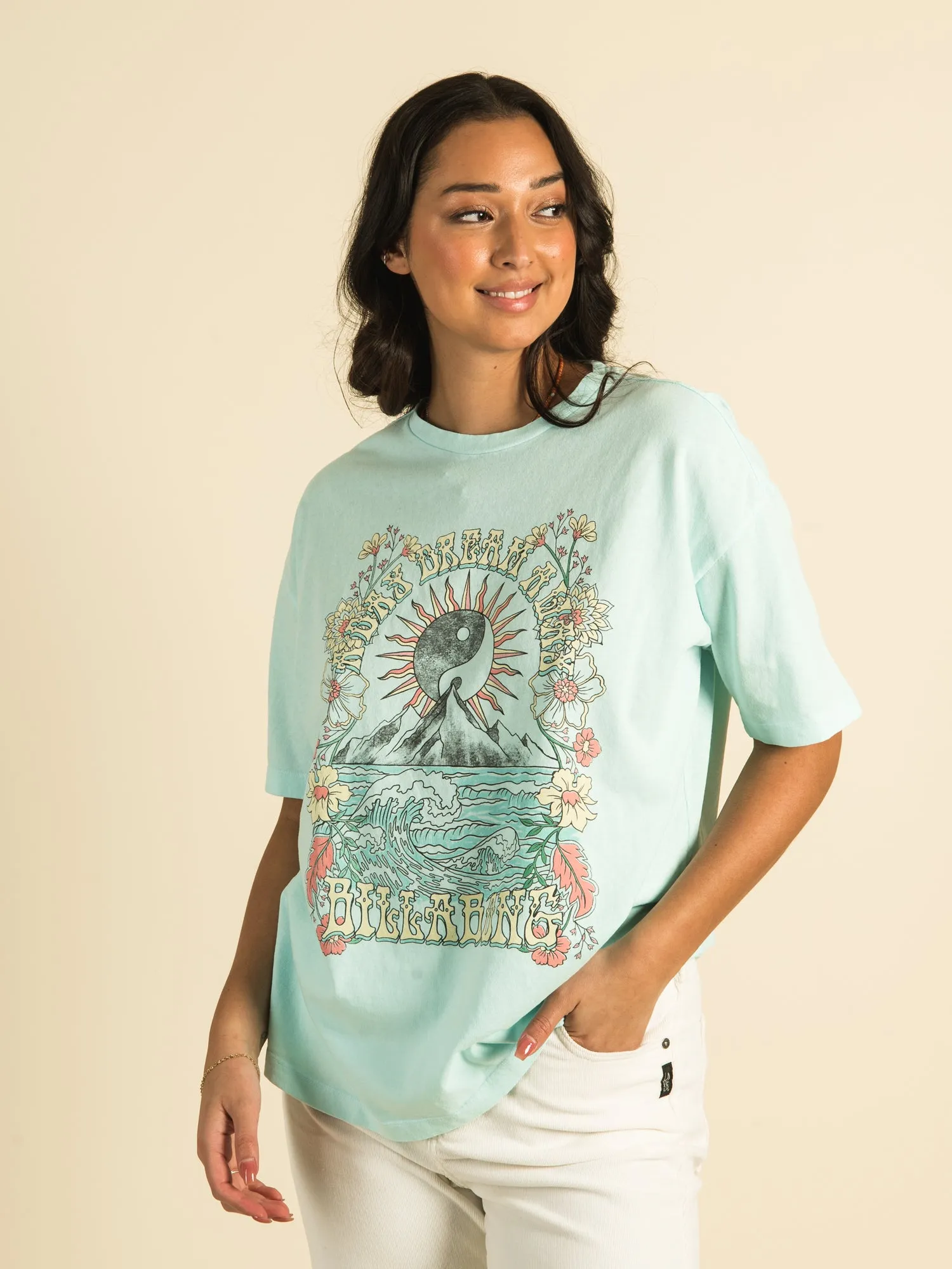 BILLABONG DAYDREAM AWAY SHORT SLEEVE BOYFRIEND TEE