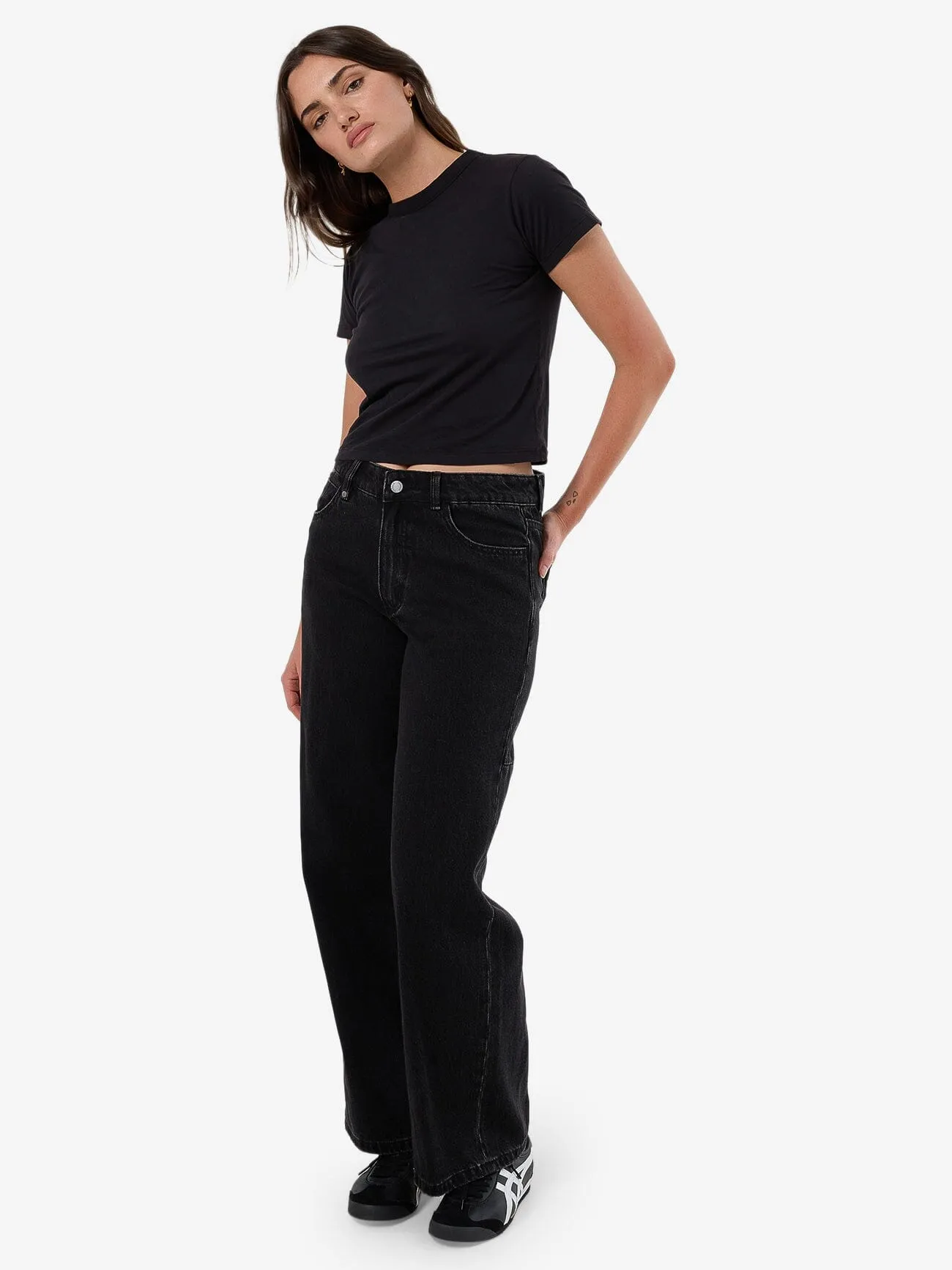 Billie Low Rise Baggy Jean - Aged Black