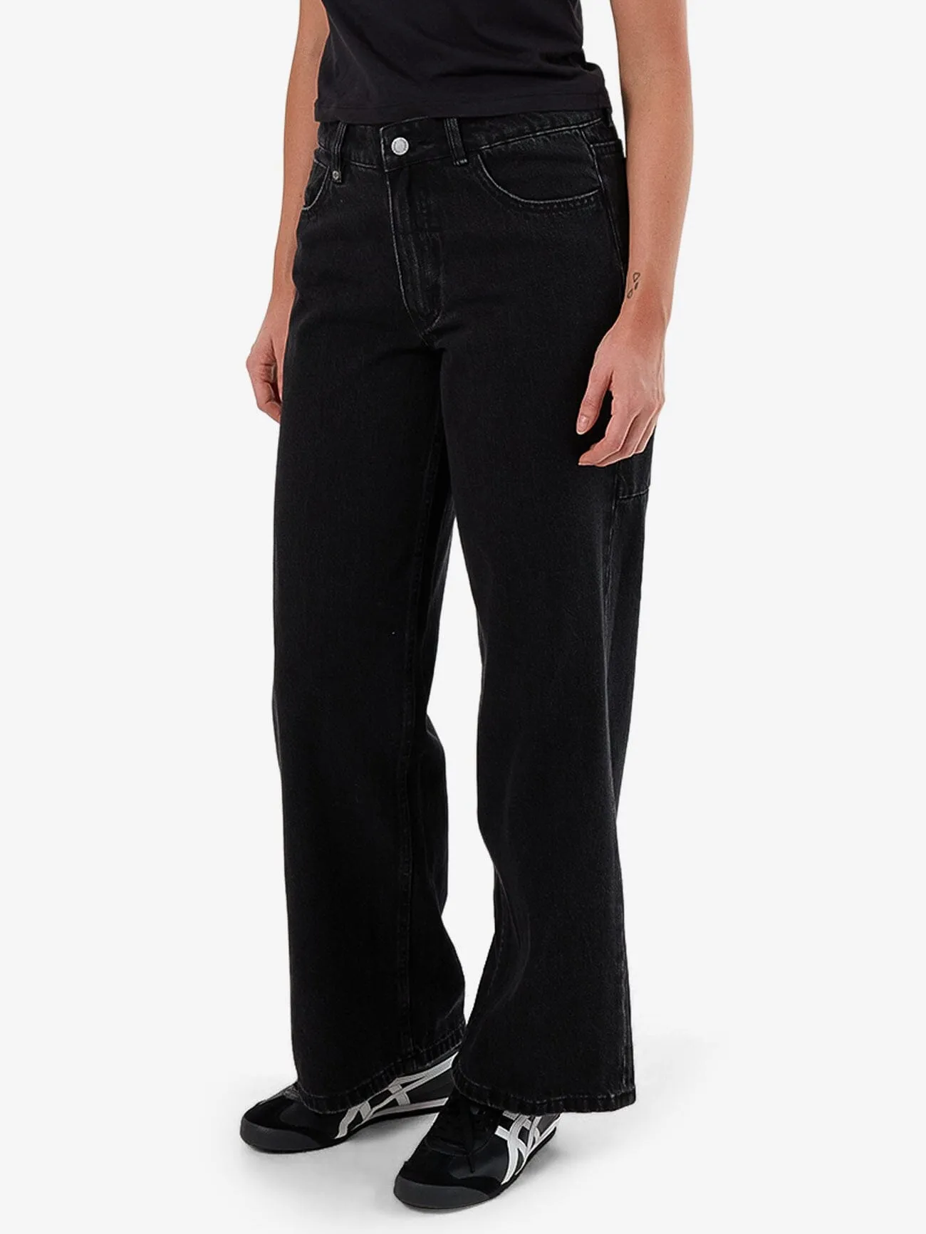 Billie Low Rise Baggy Jean - Aged Black