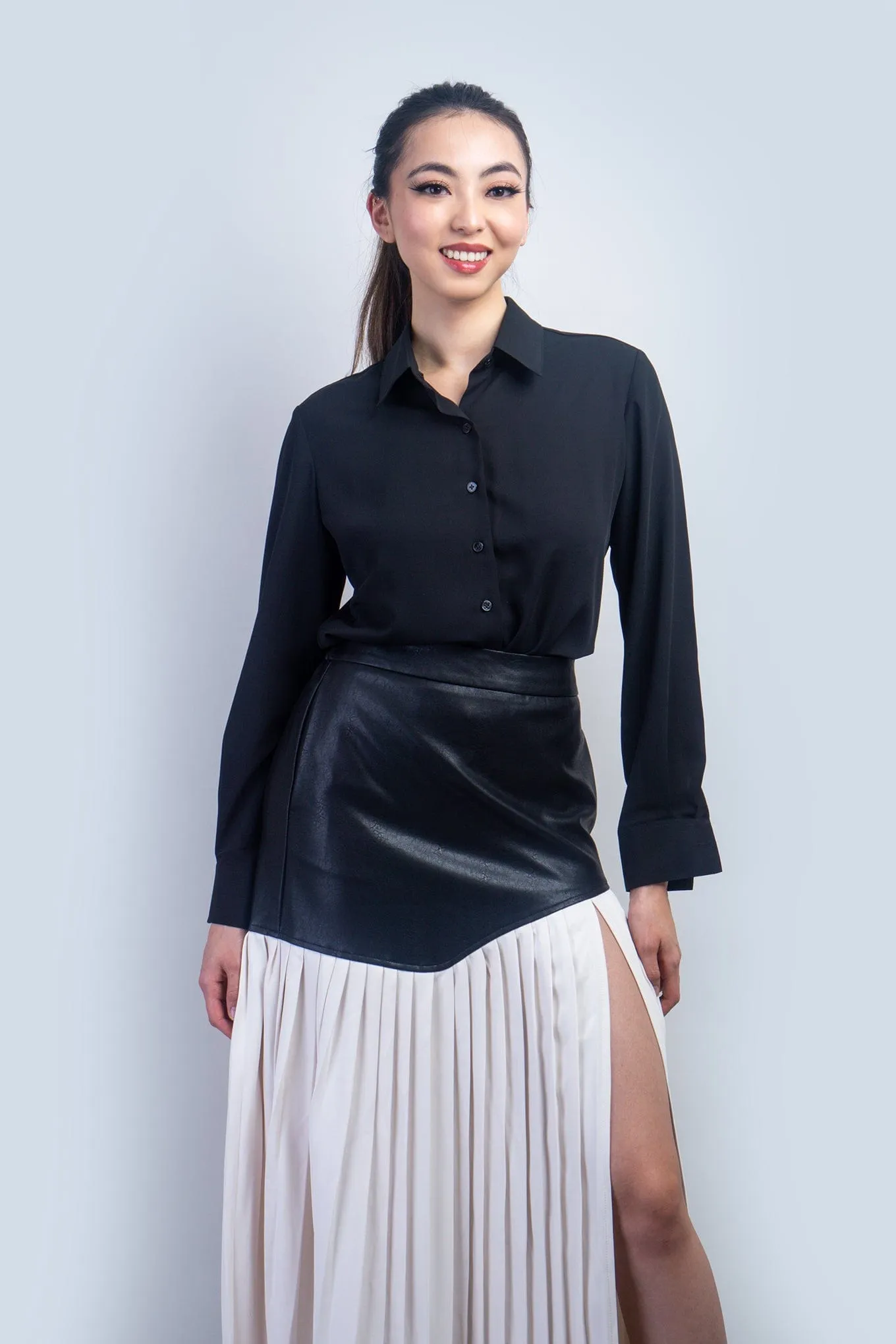 Black Button Up Jennifer Dress Shirt