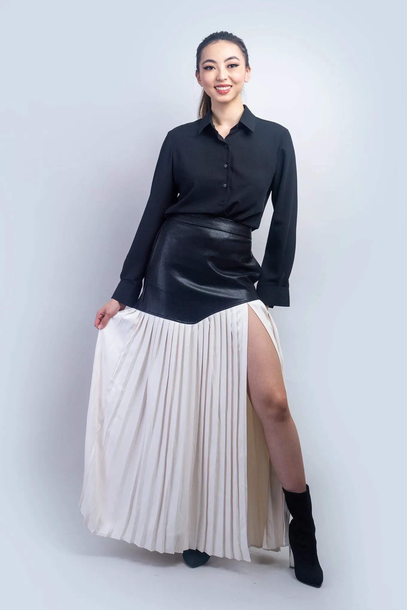 Black Button Up Jennifer Dress Shirt