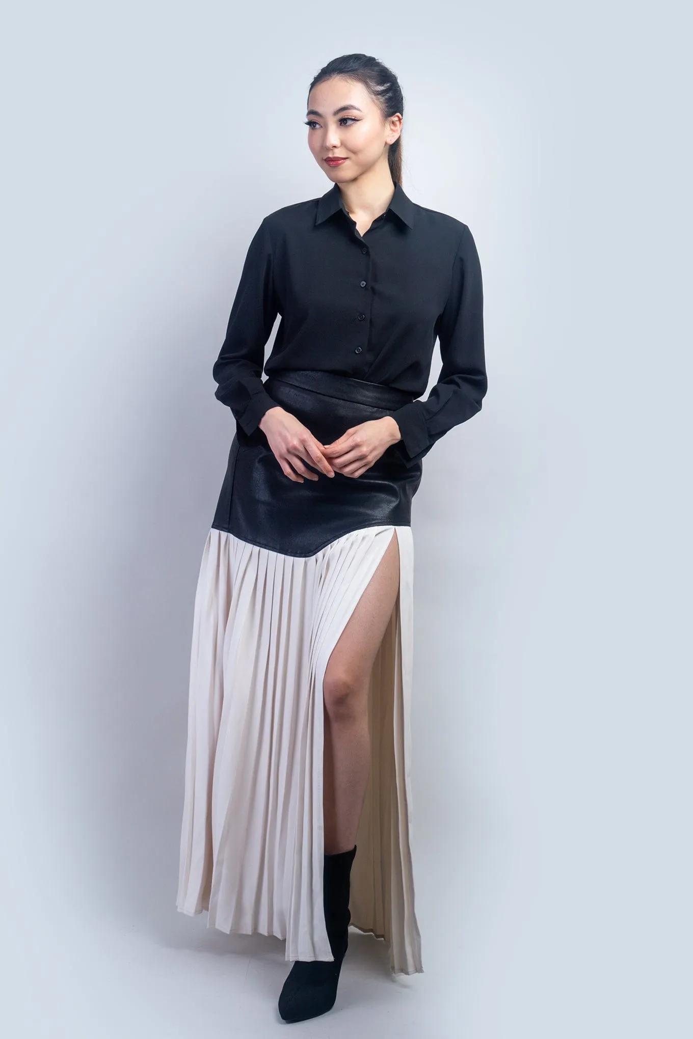 Black Button Up Jennifer Dress Shirt