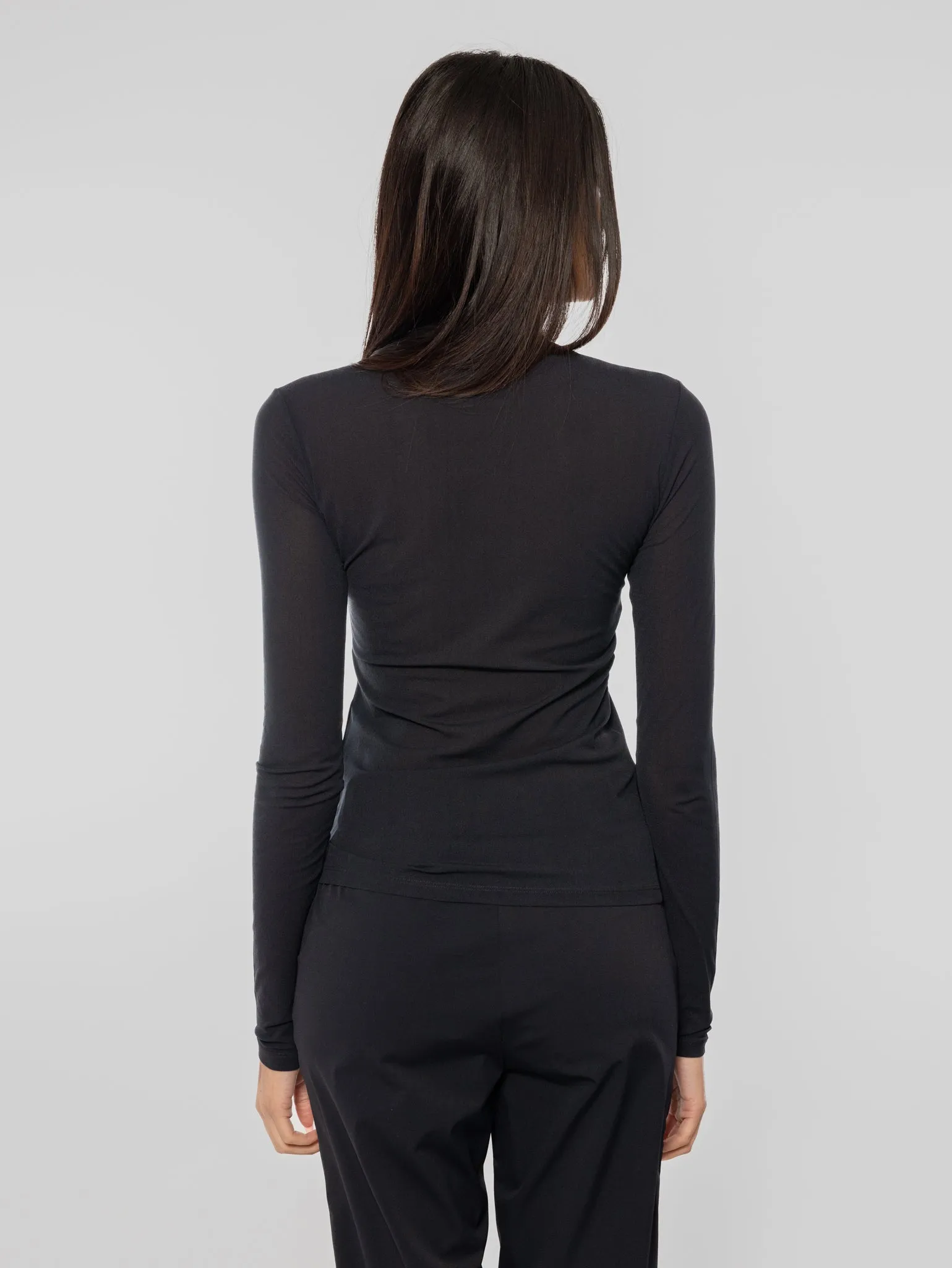 Blusa Slim Fit in Jersey Ubaldo Blu