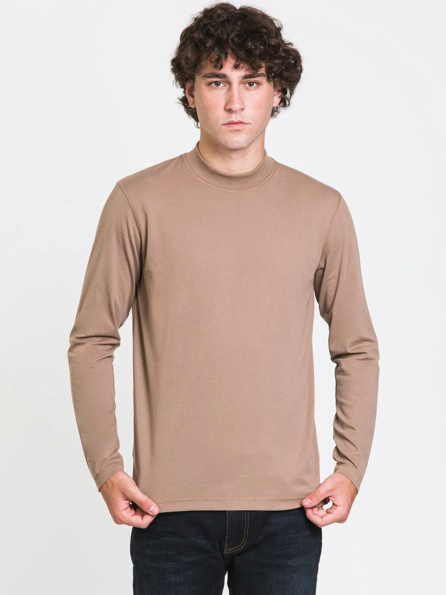 BOATHOUSE LONG SLEEVE MOCK NECK TEE - CLEARANCE