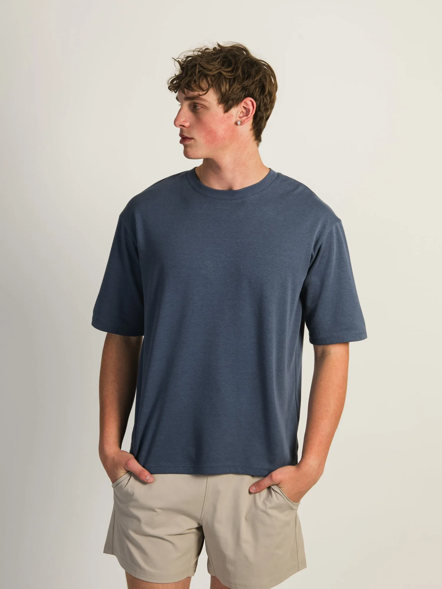 BOXY FIT TEE - VINTAGE BLUE