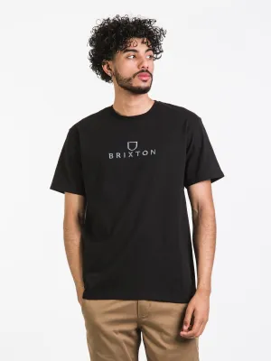 BRIXTON ALPHA THREAD SHORT SLEEVE EMBROIDERED TEE - CLEARANCE