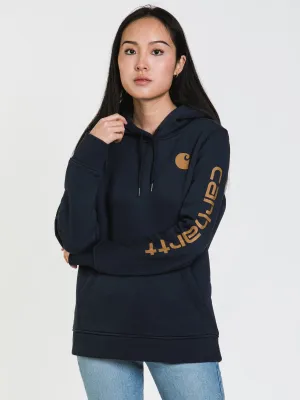 CARHARTT LOGO SLEEVE PULLOVER HOODIE - CLEARANCE