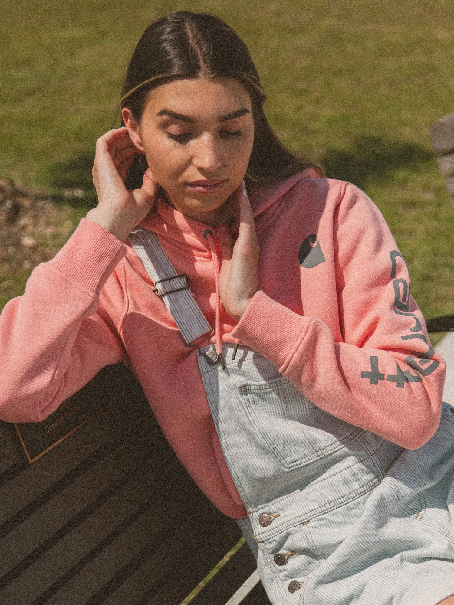 CARHARTT LOGO SLEEVE PULLOVER HOODIE - CLEARANCE