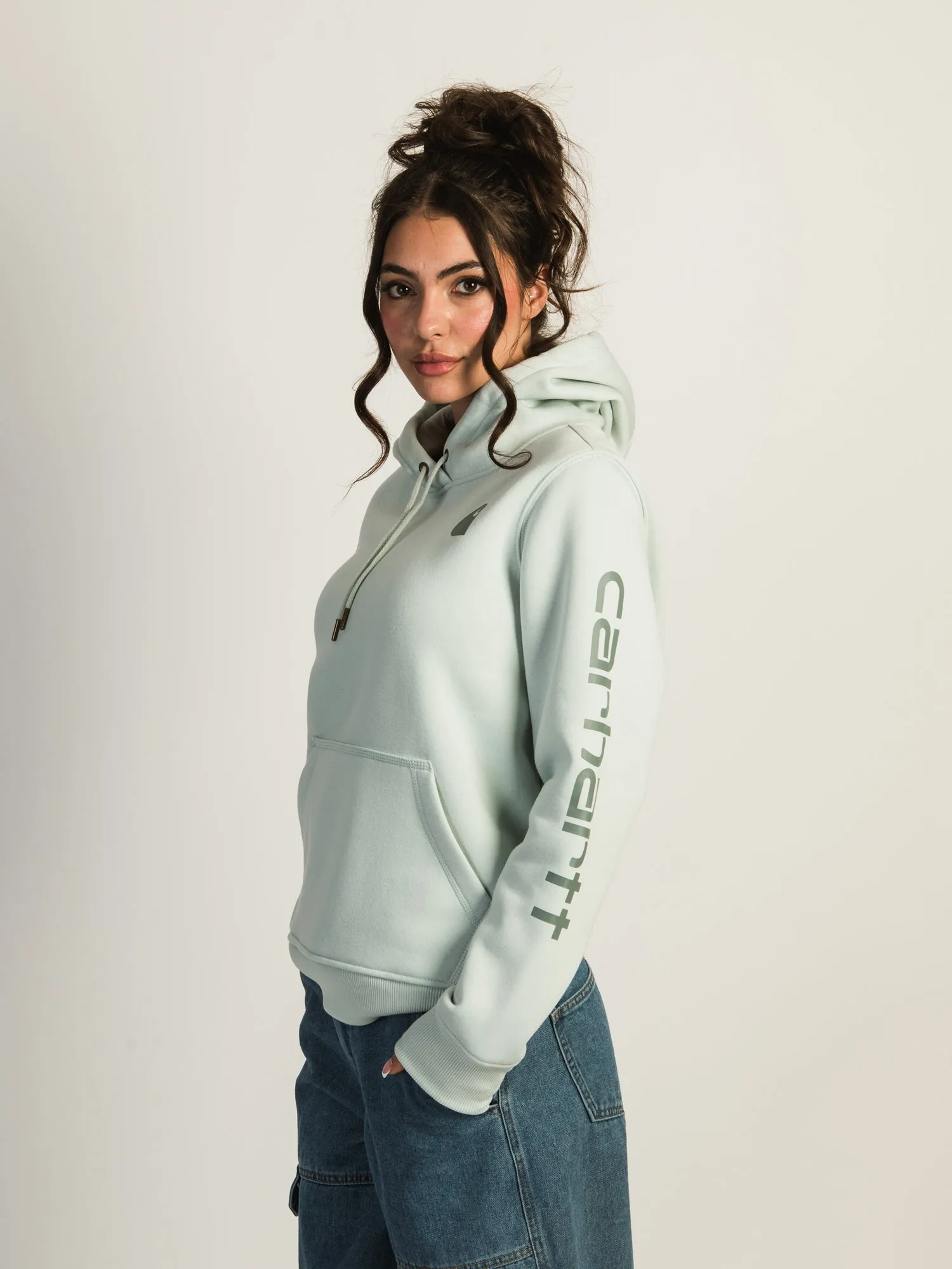 CARHARTT LOGO SLEEVE PULLOVER HOODIE