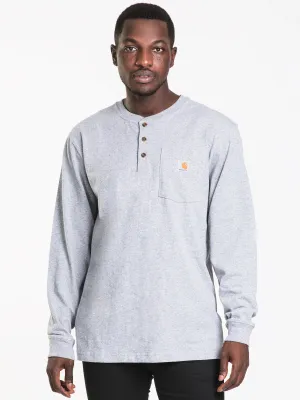 CARHARTT LONG SLEEVE POCKET HENLEY TEE  - CLEARANCE