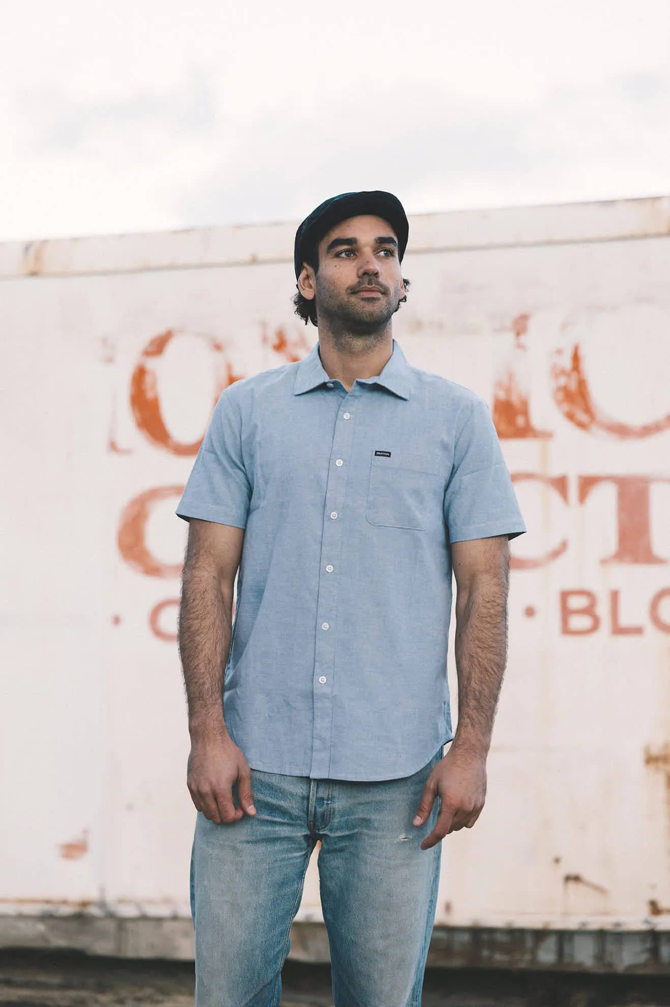 Charter Oxford S/S Shirt - Light Blue Chambray