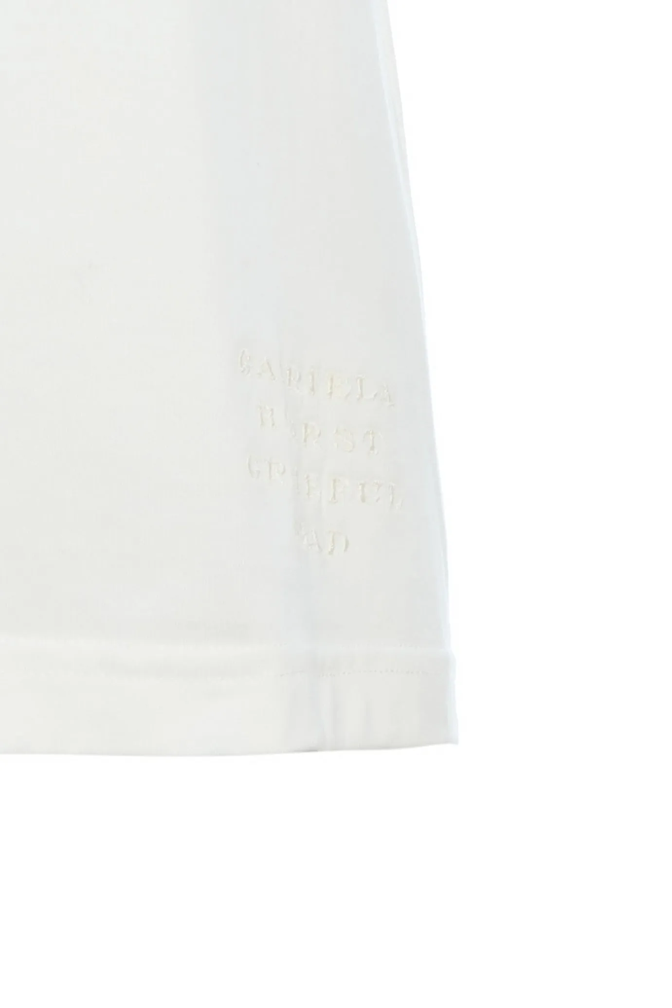 Combe Long Sleeve T-Shirt in White Fine Cotton Jersey