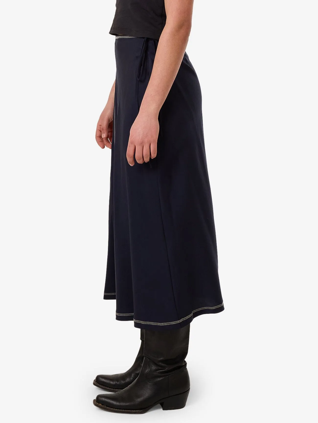 Contour Midi Skirt - Peacoat