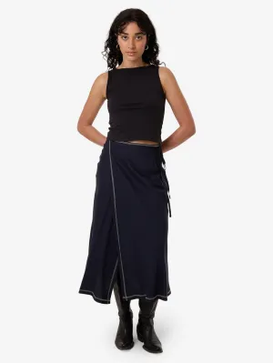 Contour Midi Skirt - Peacoat
