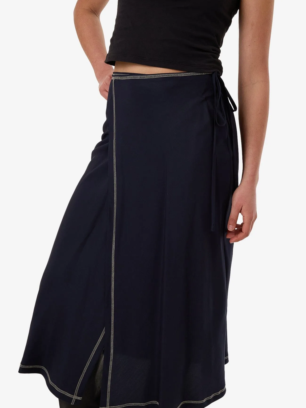 Contour Midi Skirt - Peacoat