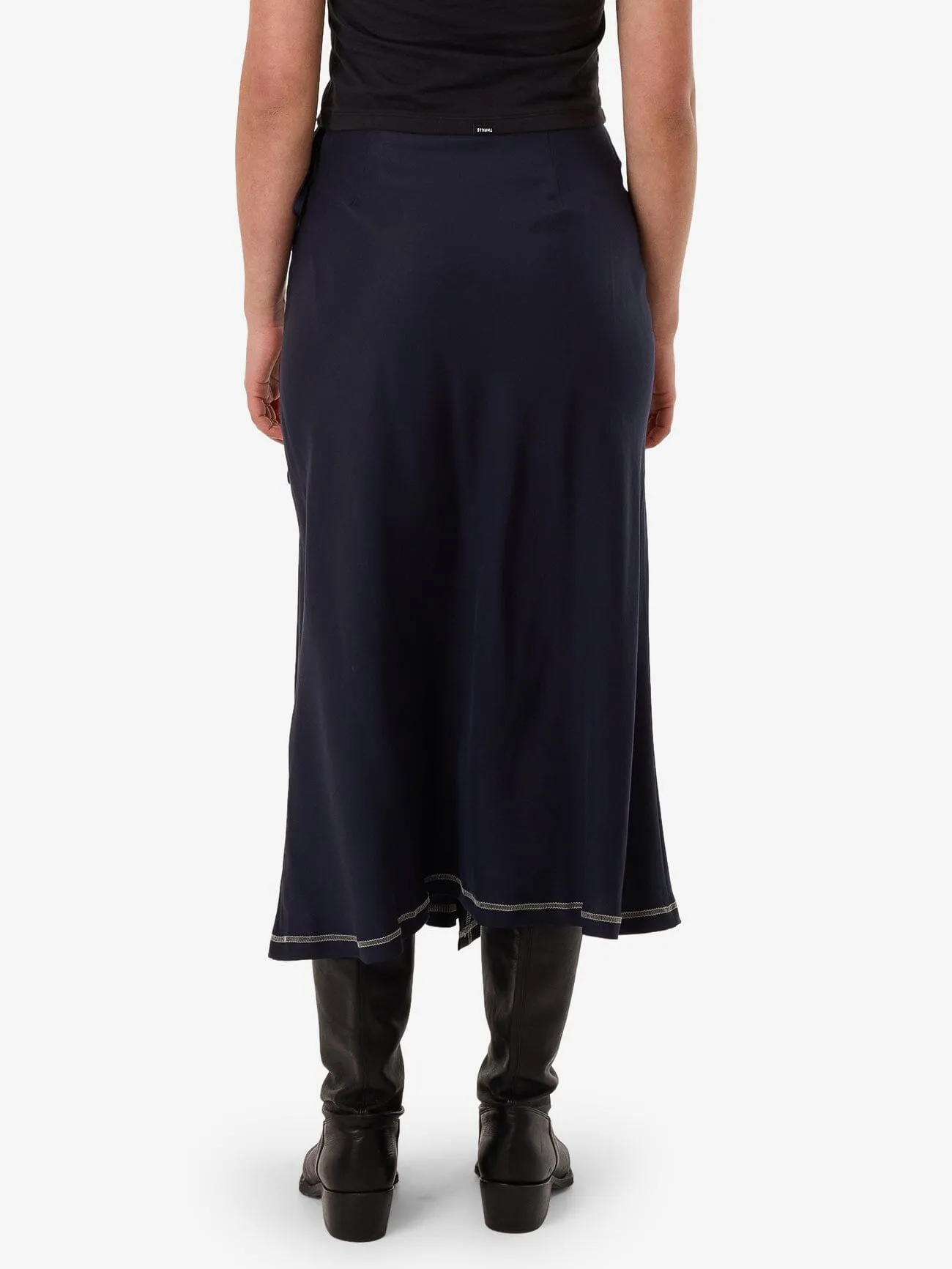 Contour Midi Skirt - Peacoat