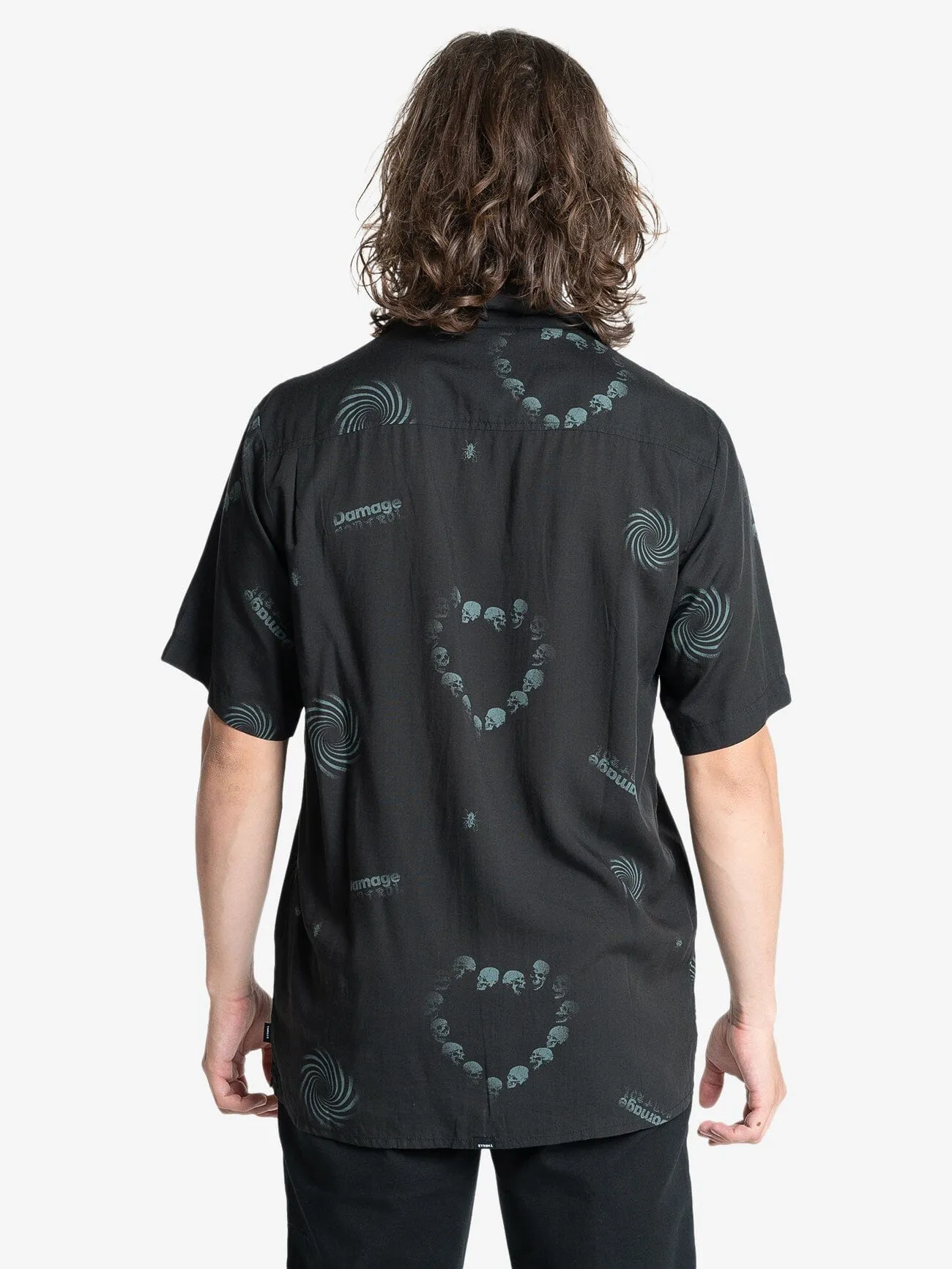 Controlled Damage Bowling Shirt - Black