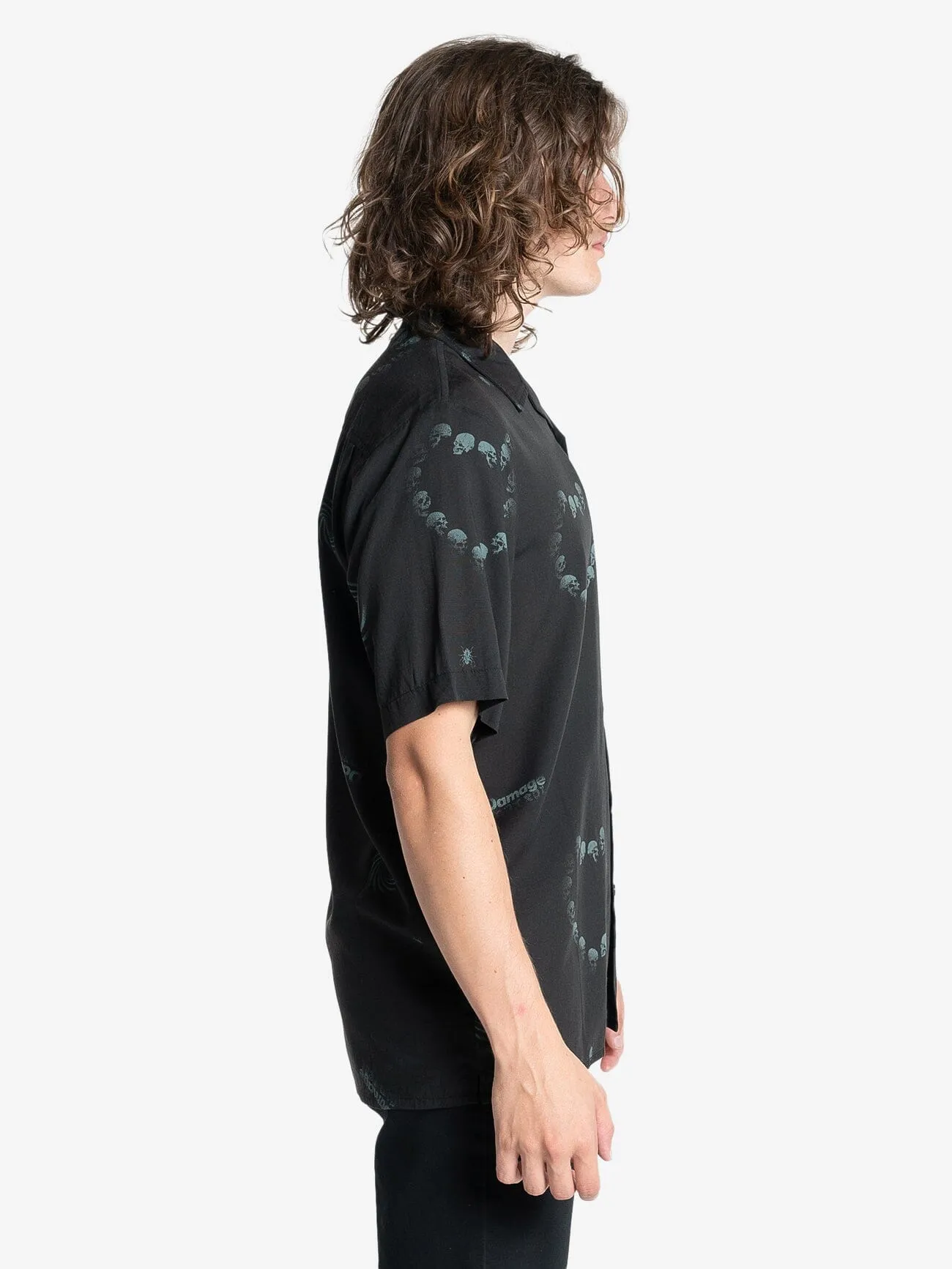 Controlled Damage Bowling Shirt - Black