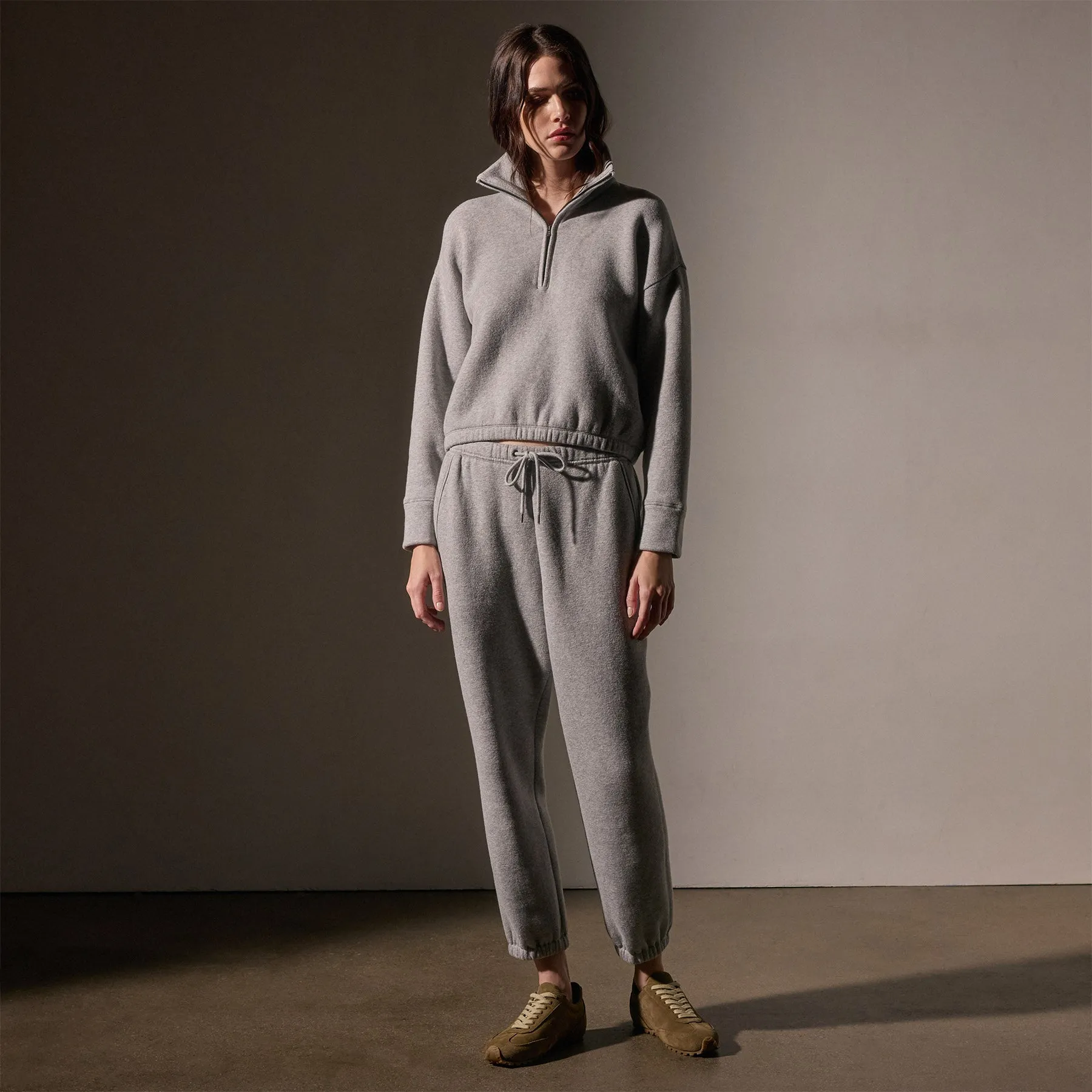 Cozy Half Zip - Heather Grey