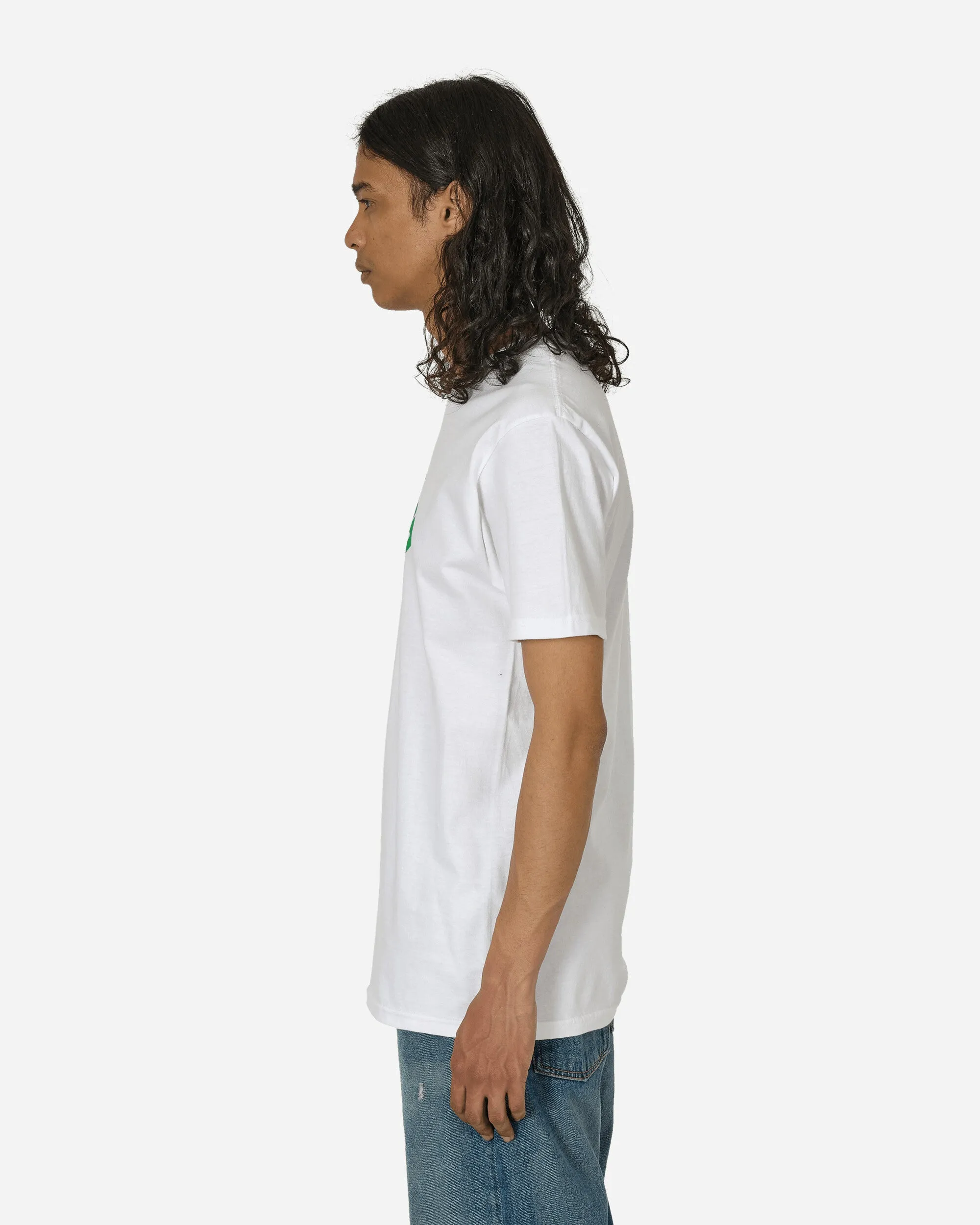 Curved Logo T-Shirt White / Green