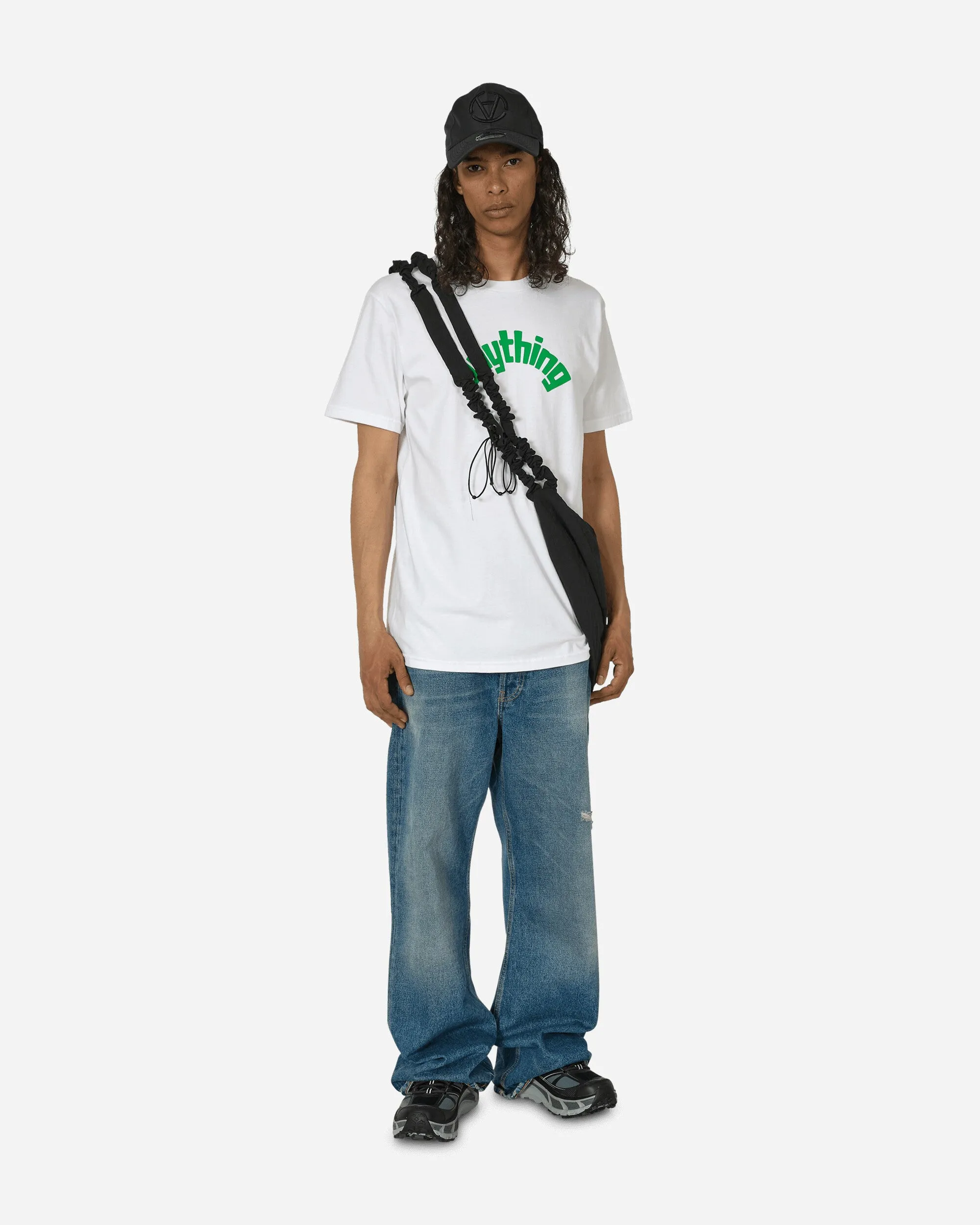 Curved Logo T-Shirt White / Green