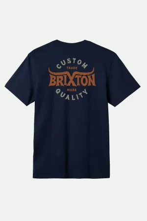 Gibson S/S Standard T-Shirt - Washed Navy Worn Wash