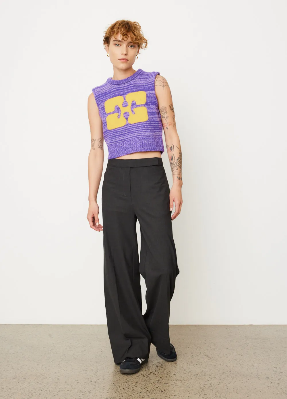 Graphic Cropped Vest