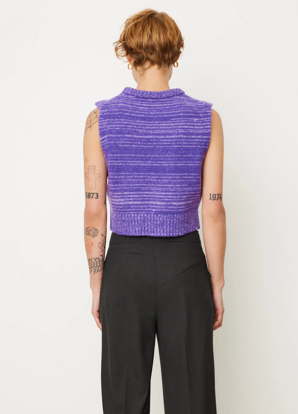 Graphic Cropped Vest