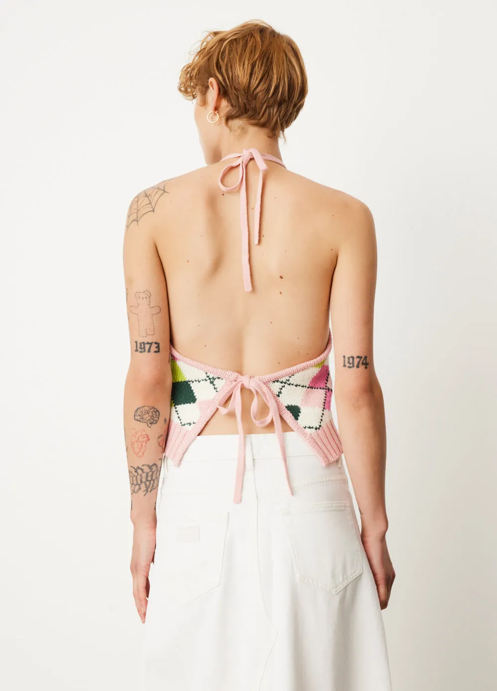 Graphic Halterneck Top