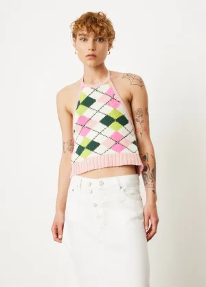 Graphic Halterneck Top