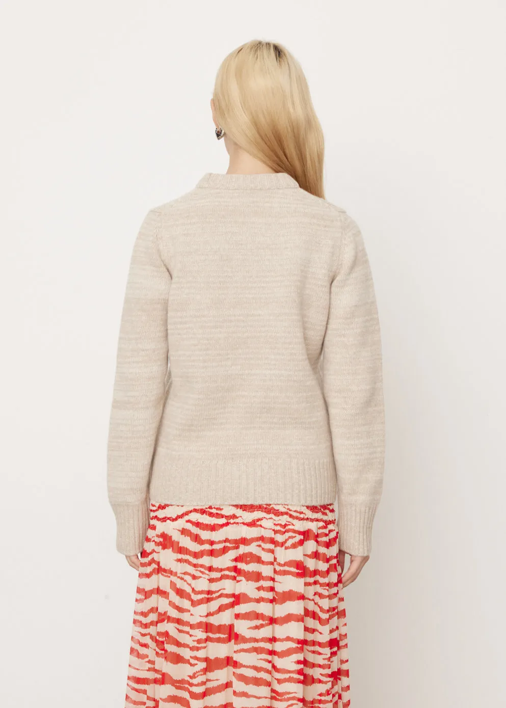 Graphic O-Neck Pullover