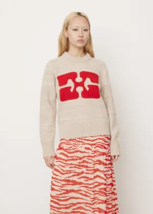 Graphic O-Neck Pullover