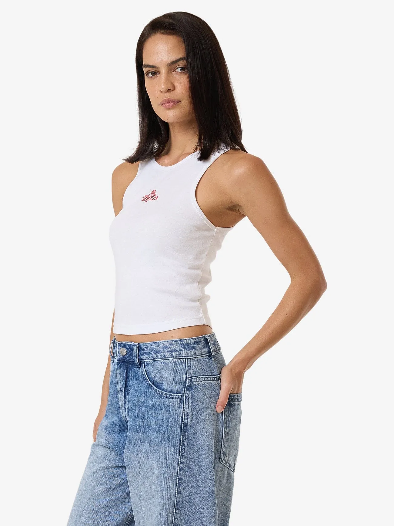 Growing Together Curve Tank - White