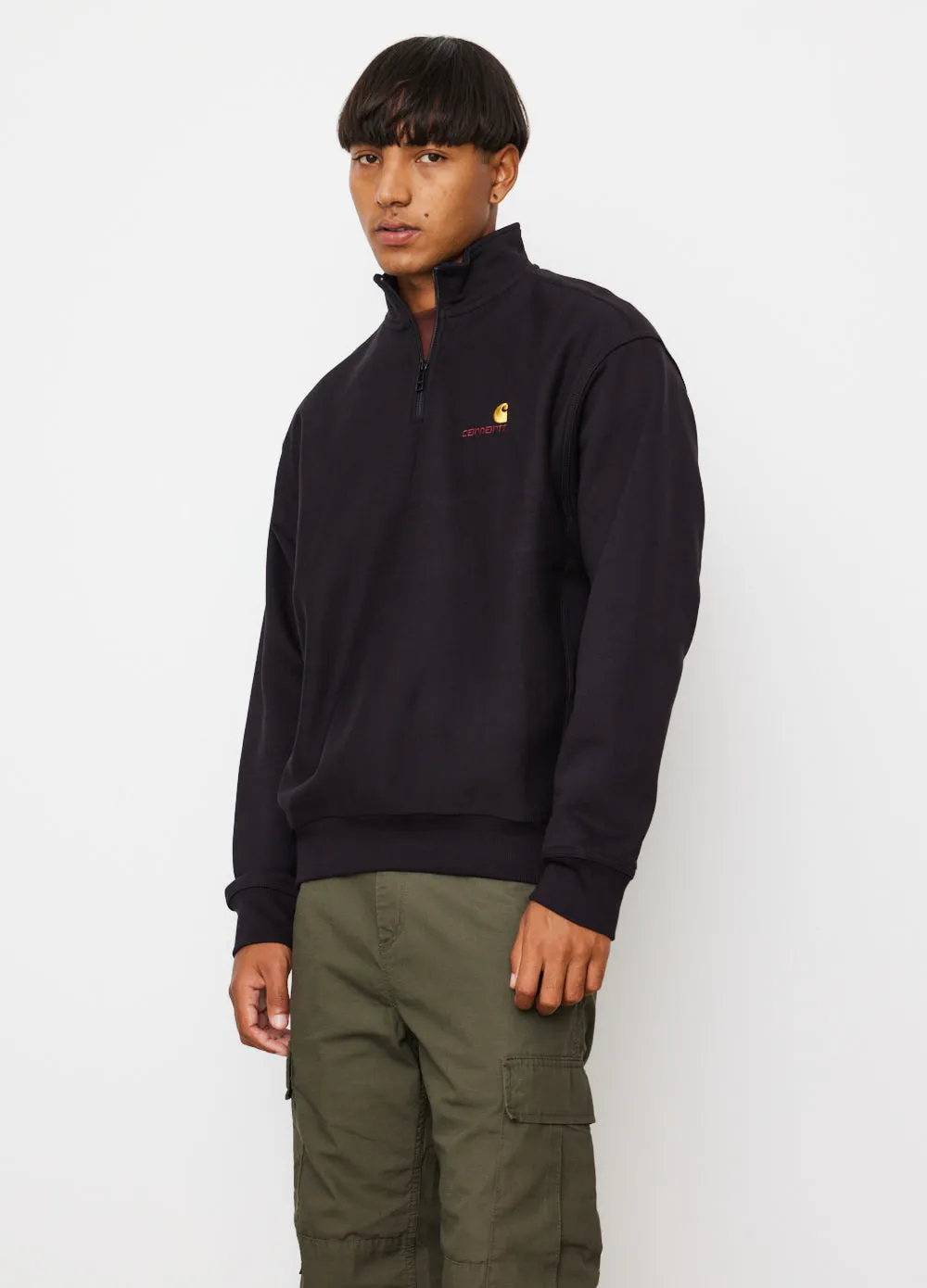 Half Zip American Script Sweatshirt