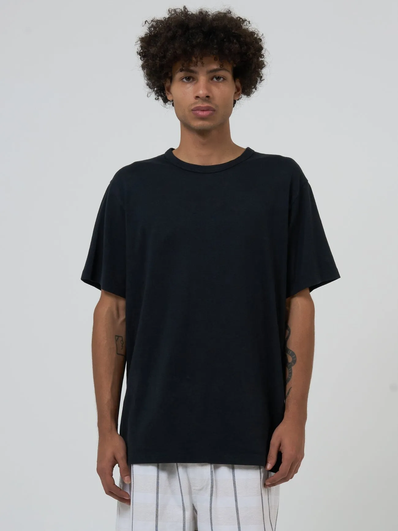 Hemp Thrills Embro Lightweight Merch Fit Tee - Black
