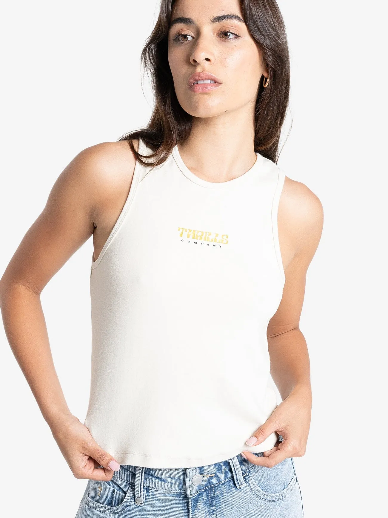 High Standards Curve Tank - Cashew