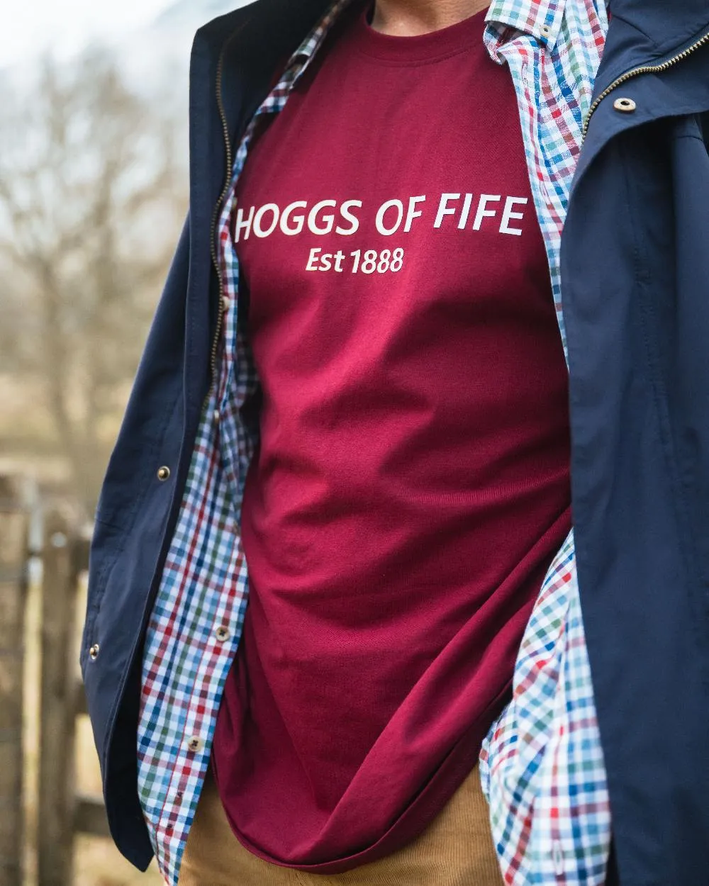Hoggs of Fife Mens Canonbie Printed T-Shirt
