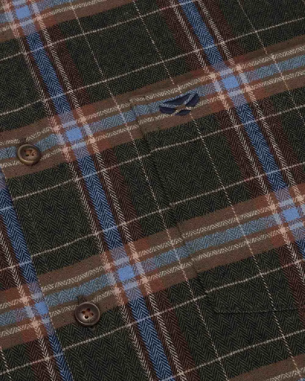 Hoggs of Fife Mens Pitlessie Button Down Flannel Shirt