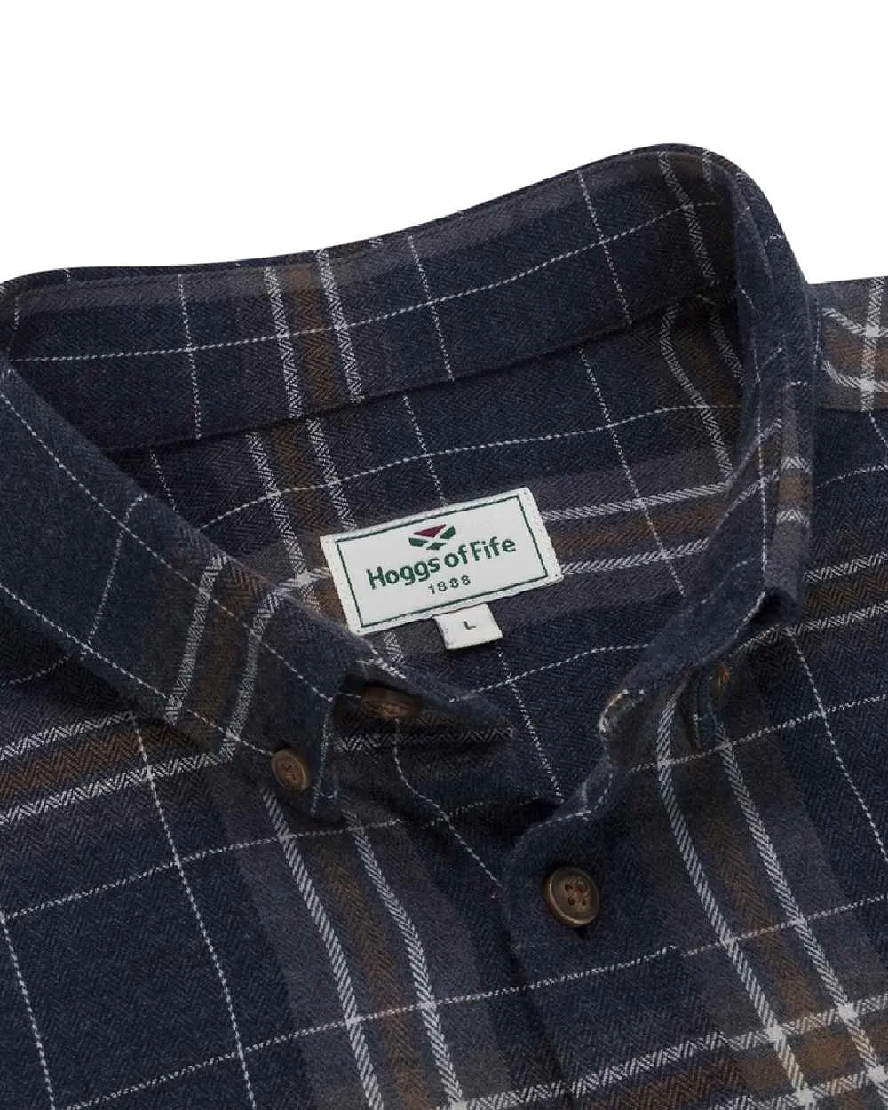 Hoggs of Fife Mens Pitlessie Button Down Flannel Shirt