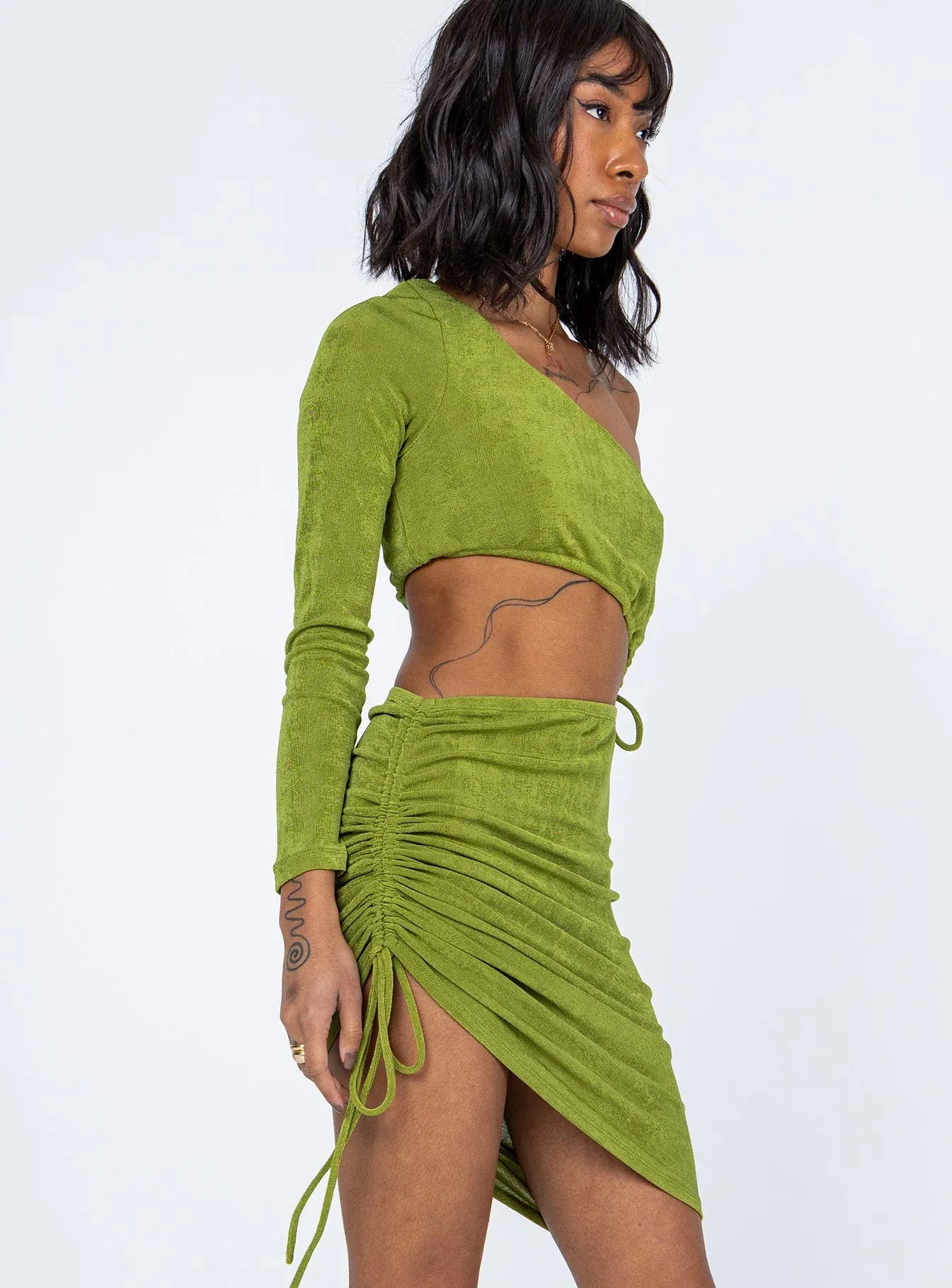 Imelda Long Sleeve Mini Dress Green