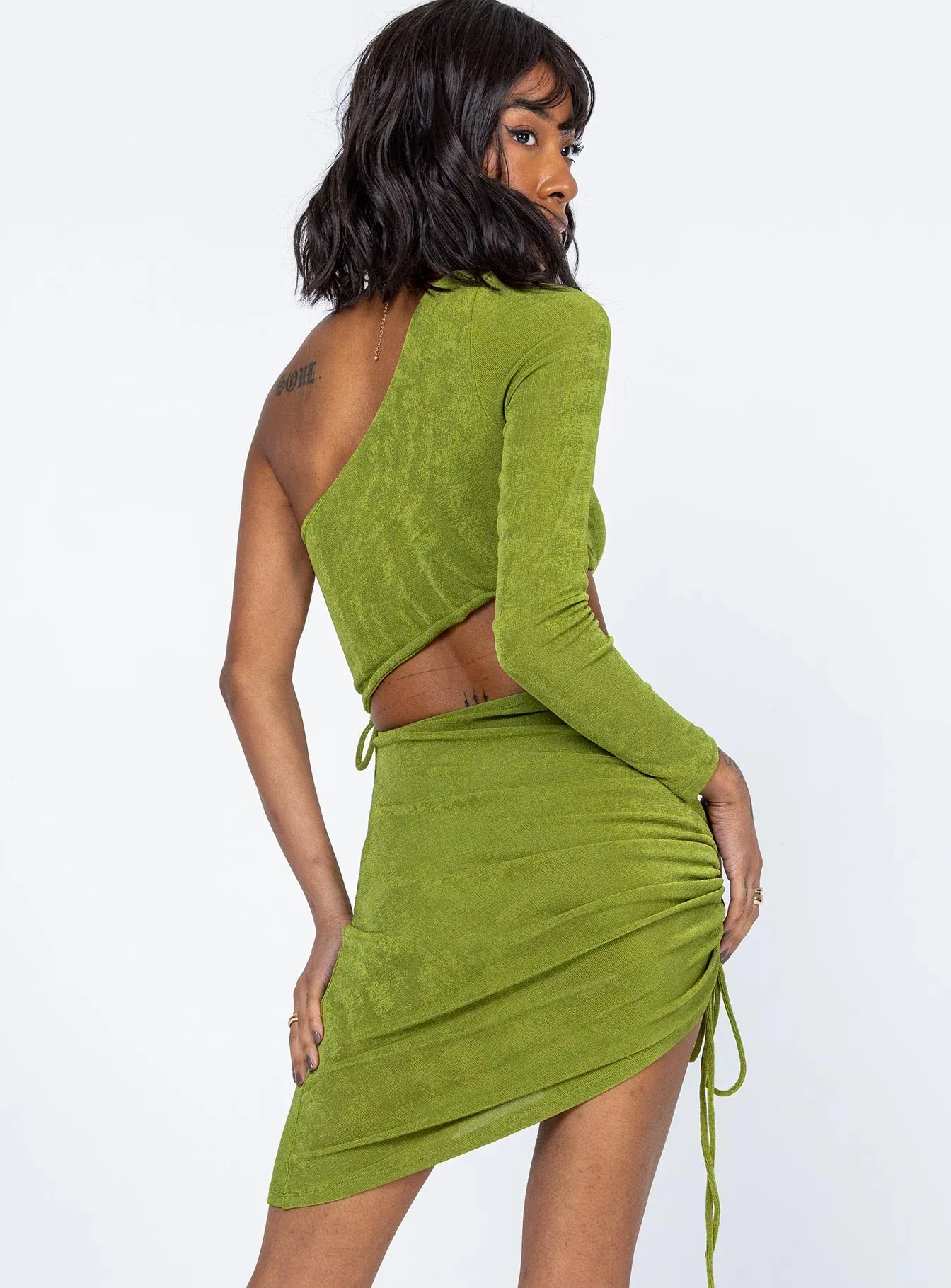 Imelda Long Sleeve Mini Dress Green