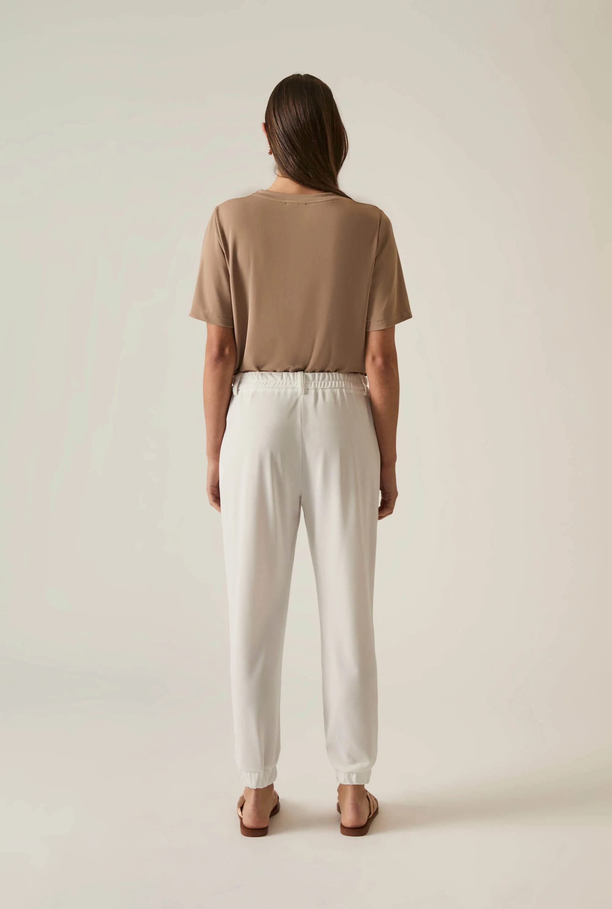 Jersey White Joggers
