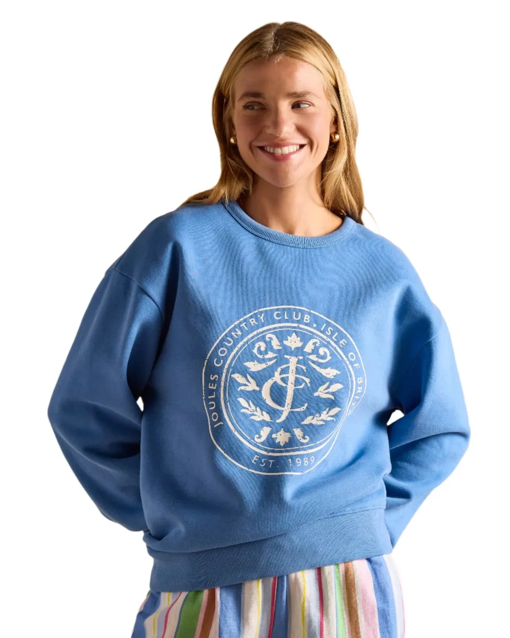 Joules Womens Graphic Crew Neck Sweatshirt